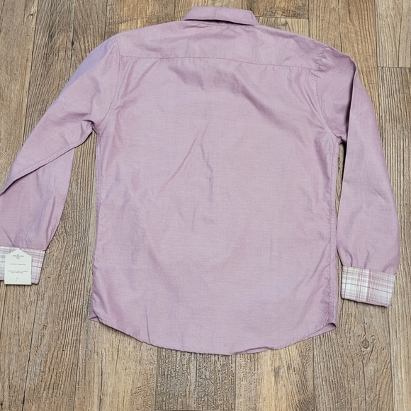 Craft + flow mens shirt button down light wash maroon M Only Left - Picture 6 of 6